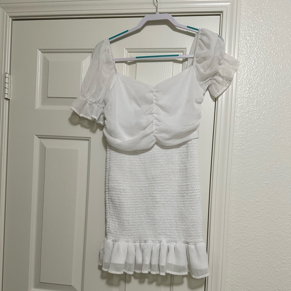 White boutique short dress